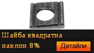 DIN 434 Шайба квадратна наклон 8%